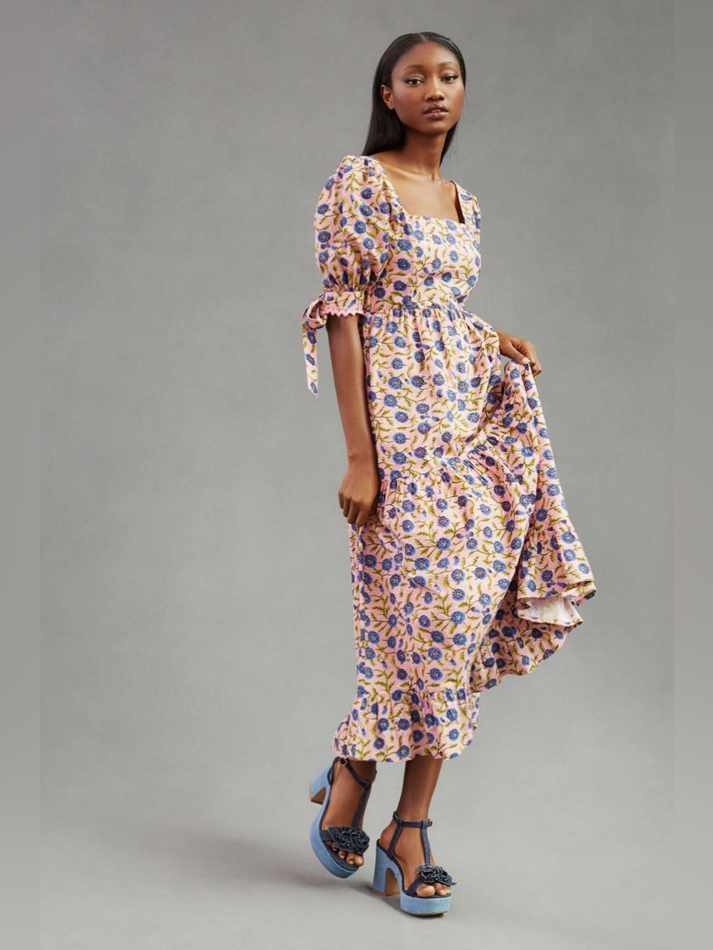 Eddy Squareneck Midi Dress